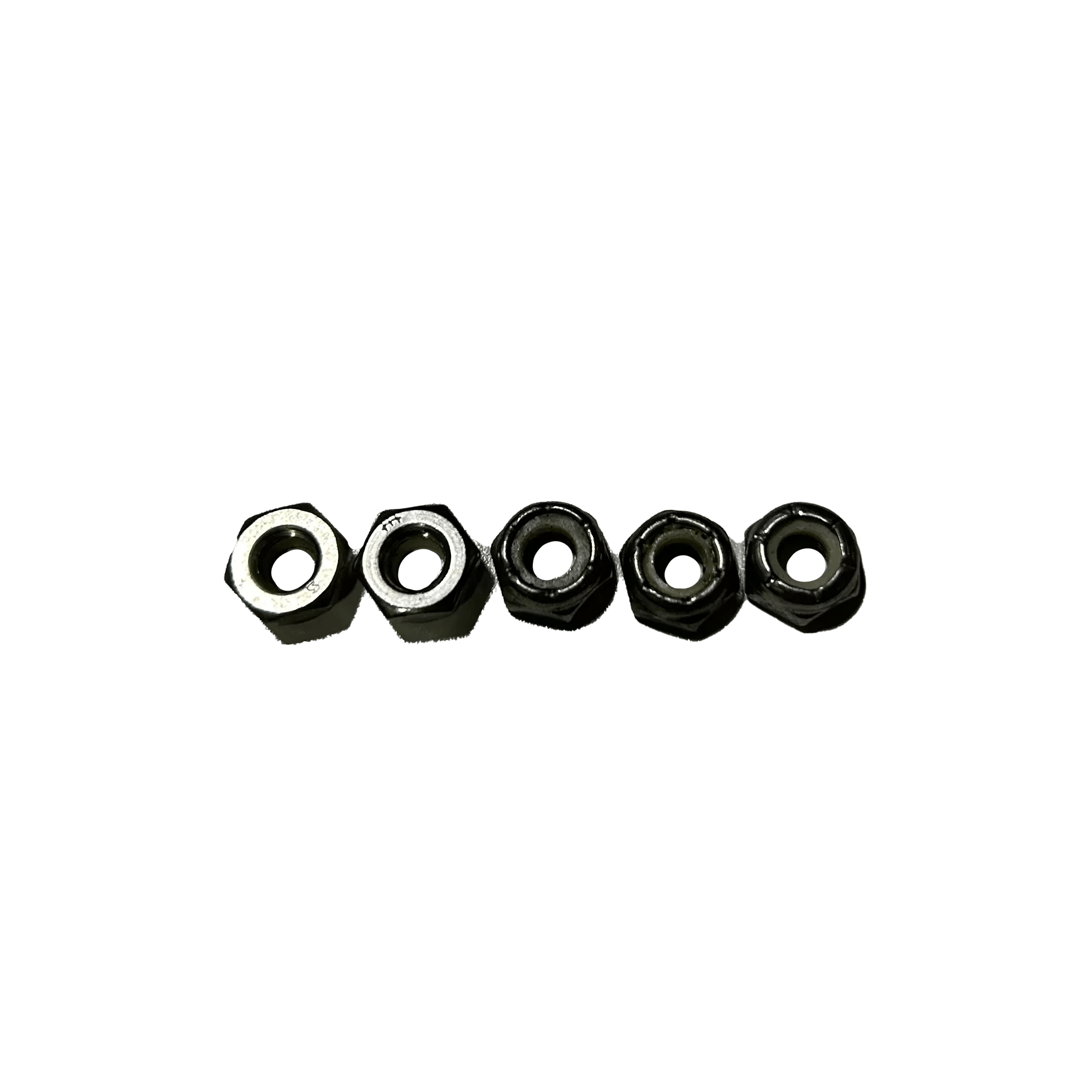 Thin Locking Nuts With Nylon Insert - 1/4-20 - 5 Pack