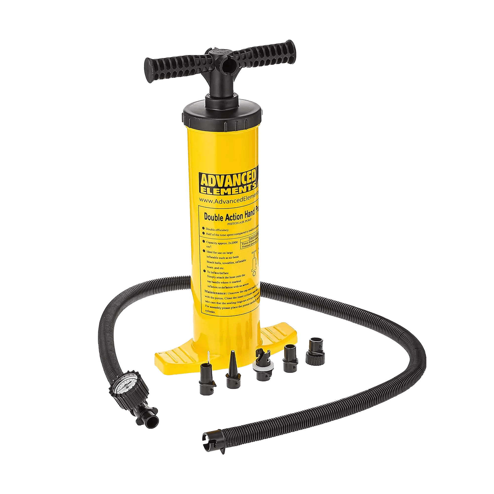 Double-Action Hand Pump with Pressure Gauge