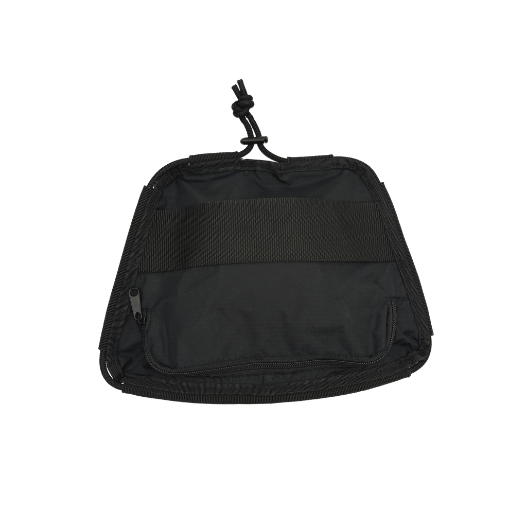 Black Ripstop Front Bag with Black Bungee Cord