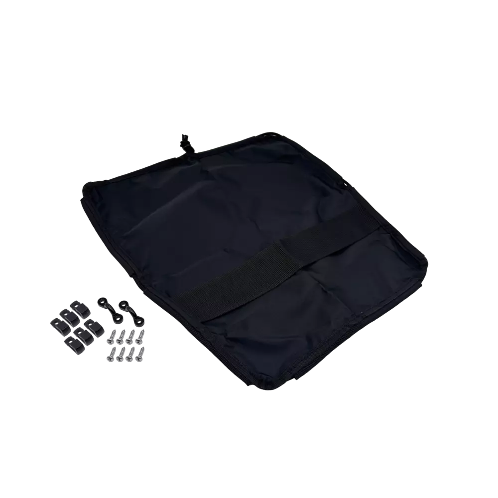 Black Ripstop Tankwell Cover with Black Bungee Cord