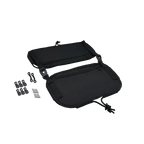 Black Ripstop Double Rear Bag with Black Bungee Cord