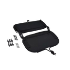 Black Ripstop Double Rear Bag with Black Bungee Cord