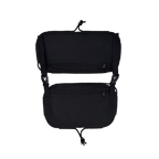 Black Ripstop Double Rear Bag with Black Bungee Cord