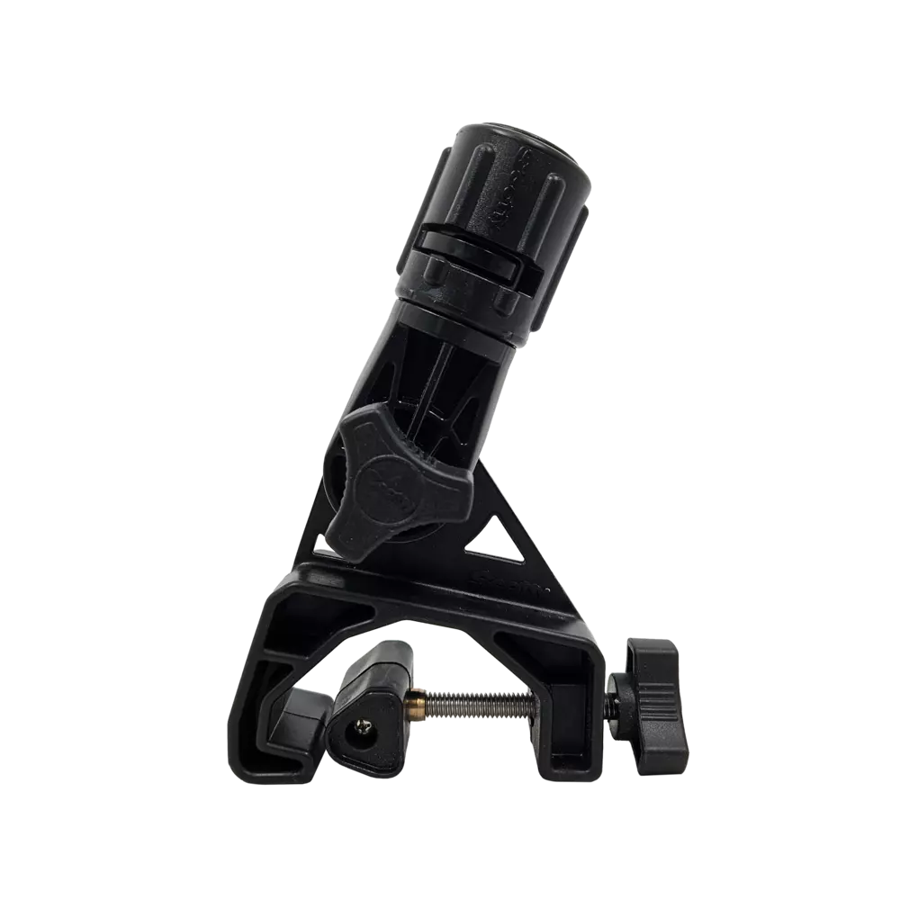 clamp on fishing rod holders Adjustable Holder with Clamshell Secure & Durable The Eagle Claw Clamp Horizontal Clamp On Rod Holder